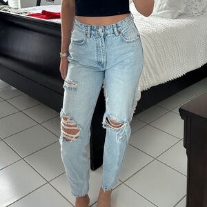 Zara ripped jeans size 4